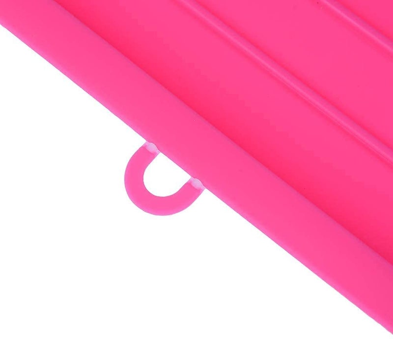 HomeAra 1 PCS Premium Plastic Sink Dish Drainer Draining Tray Drain Board Side Drip Sloping Kitchen Sink Rack Holder for Fruit Vegetables Pots Pans Glass Bowls Drain Pink - Image 3