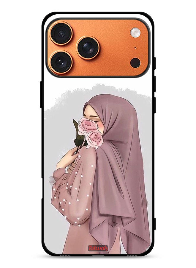 Tolwak Apple iPhone 17 Pro Max Protective Case Cover Holding Roses Girl Art - Image 1