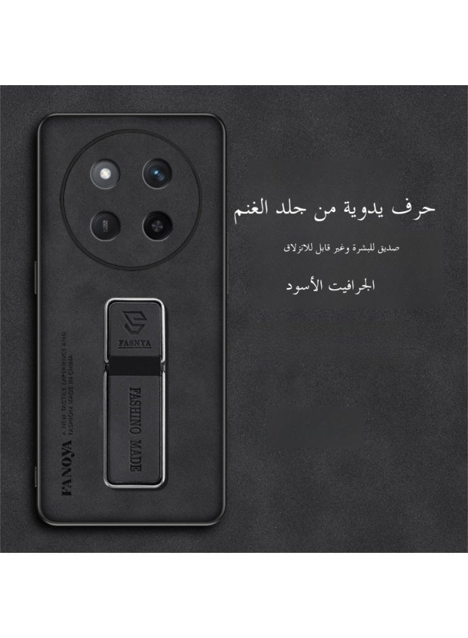 تنطبق على هونور X9C 5G 6.78 بوصة الهاتف المحمول حالة واقية ، جلد الغنم / عملية طلاء ، غير زلق ، ومكافحة العرق ، ومكافحة بصمات الأصابع ، ومكافحة الاصطدام حماية ، براون - Image 5