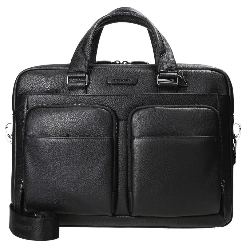 PIQUADRO PIQUADRO Modus Special Slim Men's Folder, Two Handles and Front Pockets, Black  - Image 1