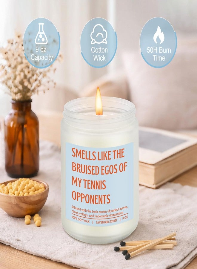 LEADO Scented Candle, Tennis Gifts for Women, Men - Gifts for Tennis Players, Lovers, Friends, Teen Boys, Girls - Cool Fathers Day, Celebration, Birthday Present for Doubles Partner, Female, Male - Image 3