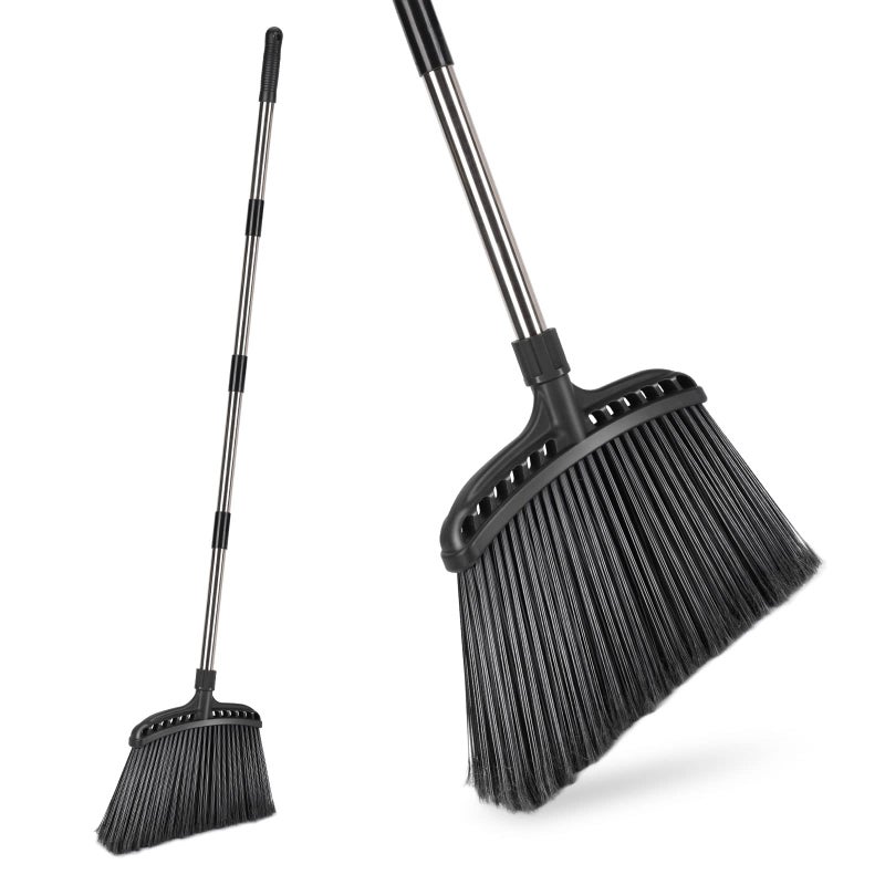 Outdoor BroomMasthome Heavy Duty Broom56 Brooms for Sweeping OutdoorAngle Commercial Brooms with Hard Bristles for Kitchen Home Office Garage Courtyard Lobby Lawn Concrete