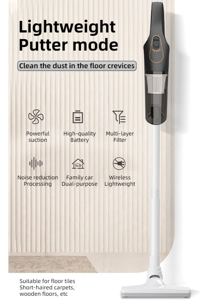 4-في-1 المكنسة الكهربائية اللاسلكية - المكنسة الكهربائية المحمولة - المكنسة الكهربائية اليدوية - 5000PA - المكنسة الكهربائية المستقيمة - أدوات إزالة الغبار للأرضيات والسجاد وأجهزة الكمبيوتر المكتبية والأريكة والنوافذ والسرير والزاوية - Image 4