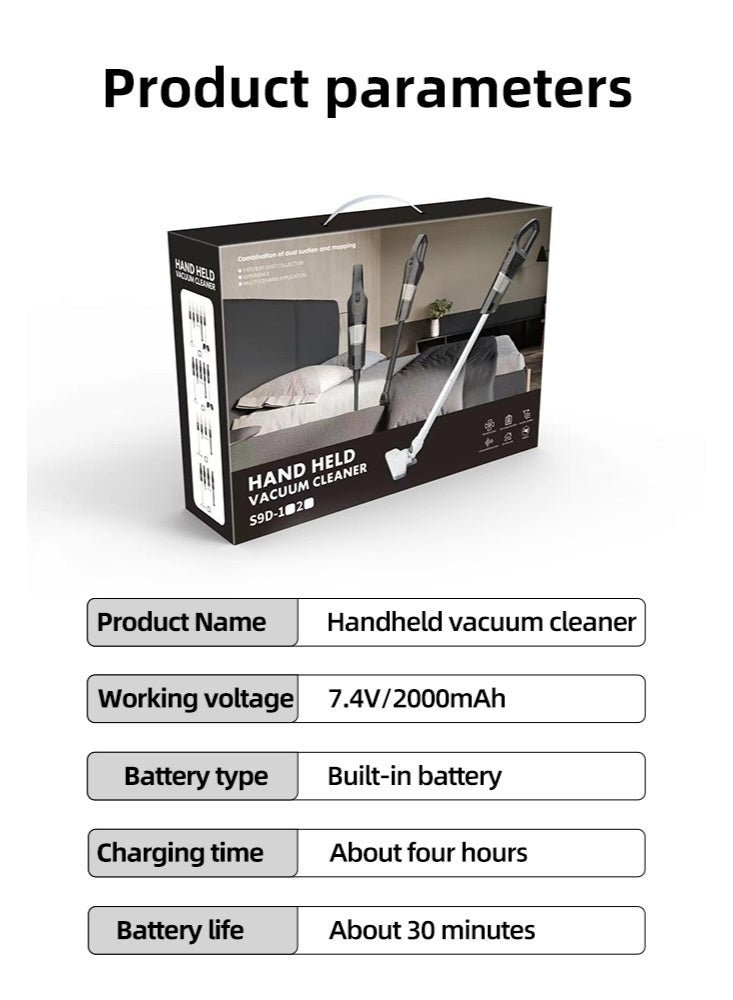4-في-1 المكنسة الكهربائية اللاسلكية - المكنسة الكهربائية المحمولة - المكنسة الكهربائية اليدوية - 5000PA - المكنسة الكهربائية المستقيمة - أدوات إزالة الغبار للأرضيات والسجاد وأجهزة الكمبيوتر المكتبية والأريكة والنوافذ والسرير والزاوية - Image 5