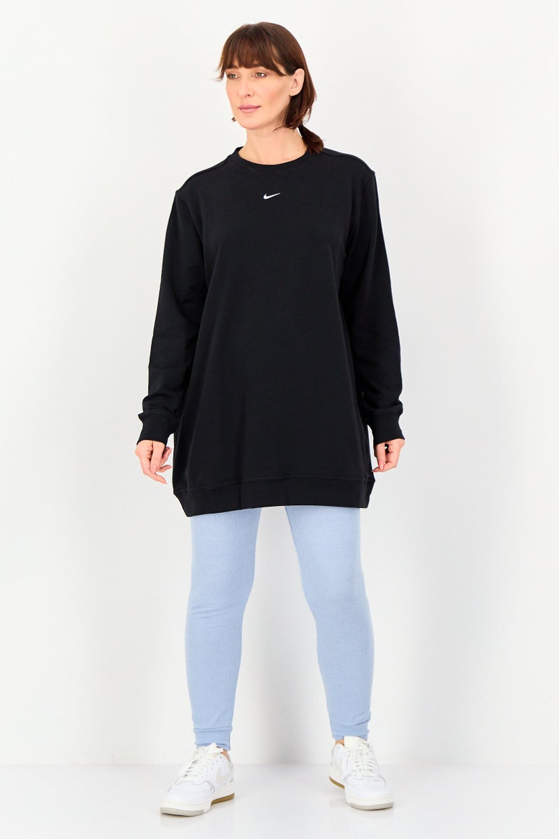 Nike سويت شيرت تدريب طويل الأكمام للنساء بتقنية دري فيت، أسود - Image 2