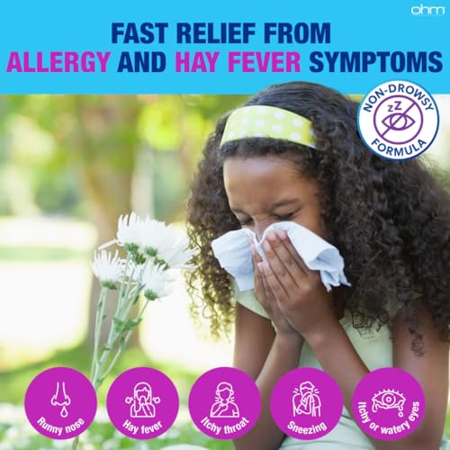 Ohm Children's Allergy Medicine, Loratadine 5mg, Chewable Tablets (30 Count) Grape Flavor, Non-Drowsy Antihistamine, 24-Hour Allergy Relief for Runny Nose, Watery Eyes, Itchy Throat & Nose - Image 5