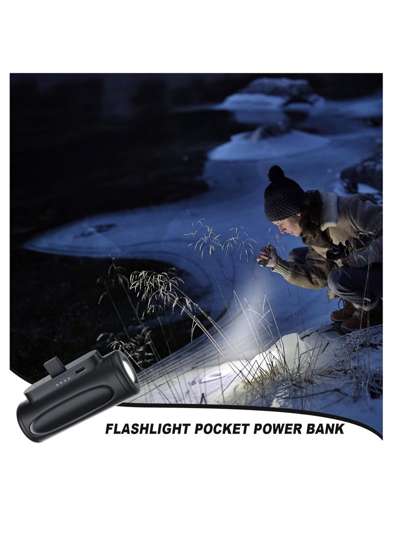 ELTRAZONE Portable Charger With LED Flashlight 5000mAh Ultra Compact Power Bank Small Battery Pack Charger - Image 4