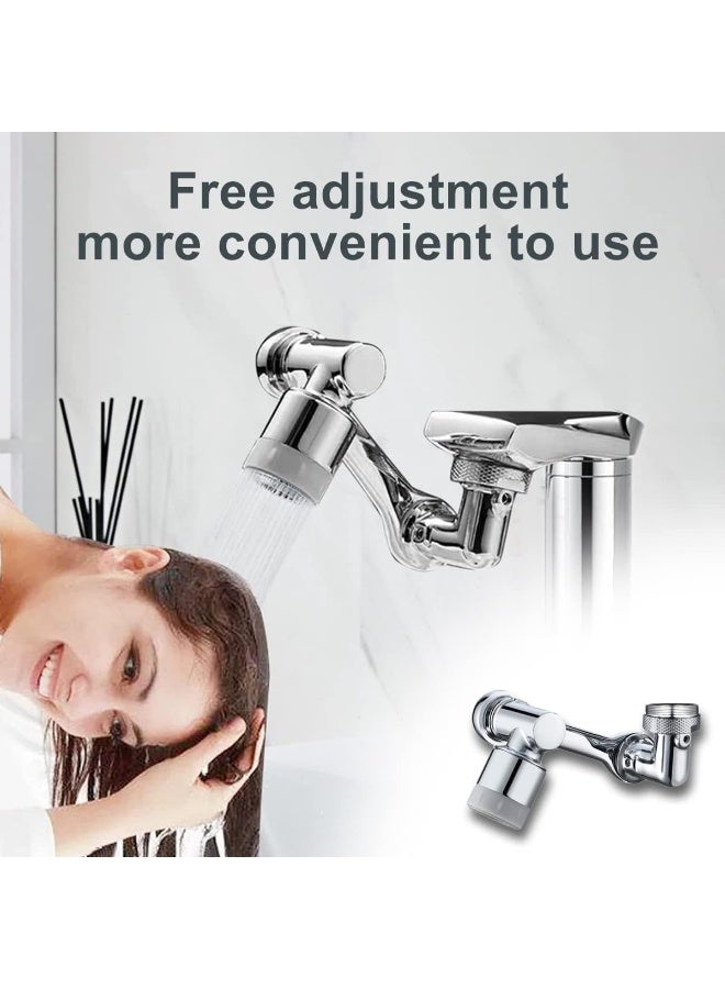 1080° Swivel Faucet, Universal 1080° Large Angle Splash Filter Faucet, Kitchen Faucet Extender Extender Bathroom Sink Gargle and Wash Face (Single Mode) - Image 3