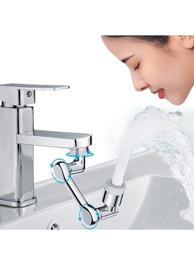 1080° Swivel Faucet, Universal 1080° Large Angle Splash Filter Faucet, Kitchen Faucet Extender Extender Bathroom Sink Gargle and Wash Face (Single Mode) - Image 4
