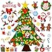 Max Fun DIY Felt Christmas Tree Set 32Ft with 41 Ornaments for Kids Toddlers Home Wall Hanging Felt Christmas Craft Kits Xmas Decoration Party Supplies - Image 2