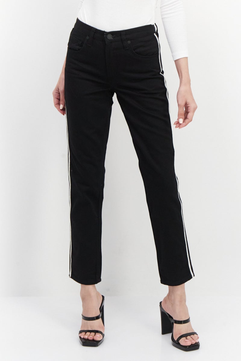 Blank NYC Women Skinny Fit Dark Wash Stretchable Jeans, Black - Image 1