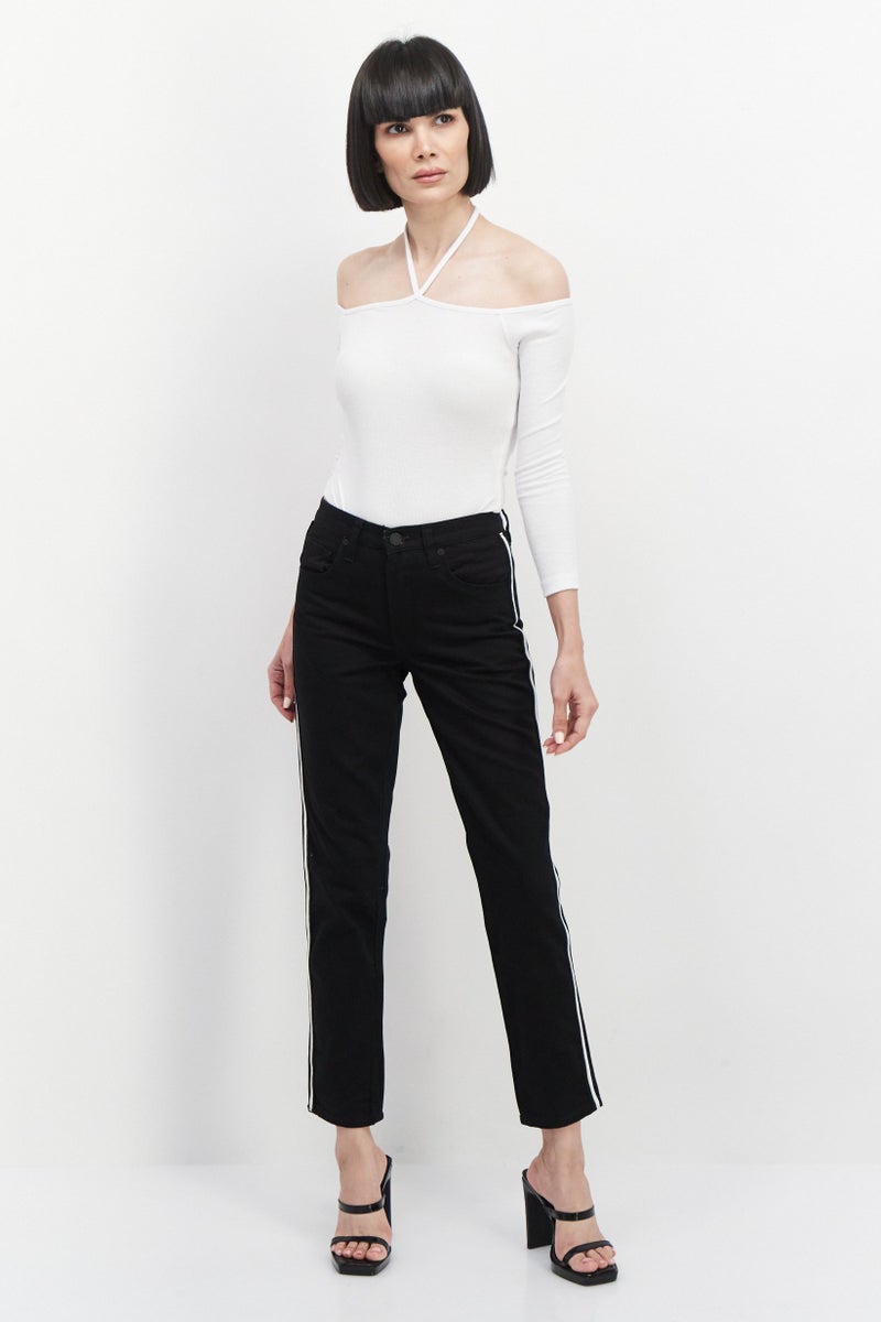 Blank NYC Women Skinny Fit Dark Wash Stretchable Jeans, Black - Image 3