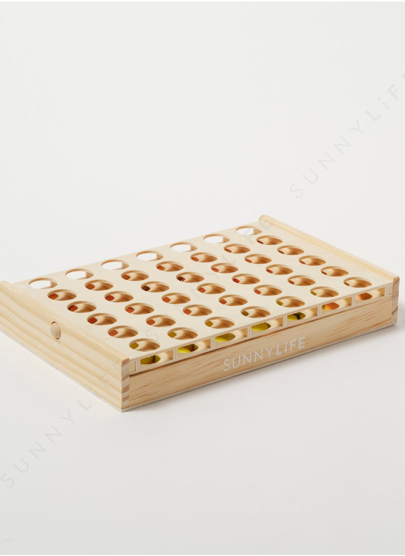 SUNNY LIFE Pool Side Mini 4 In A Row Pastel Wooden Game  - Image 5