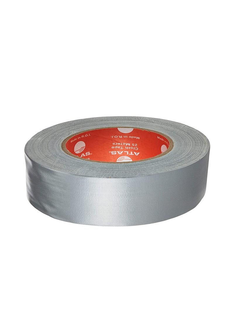 ATLAS 25-Meter Length Cloth Tape 1.5 Inch Wide Silver Colour - Image 2