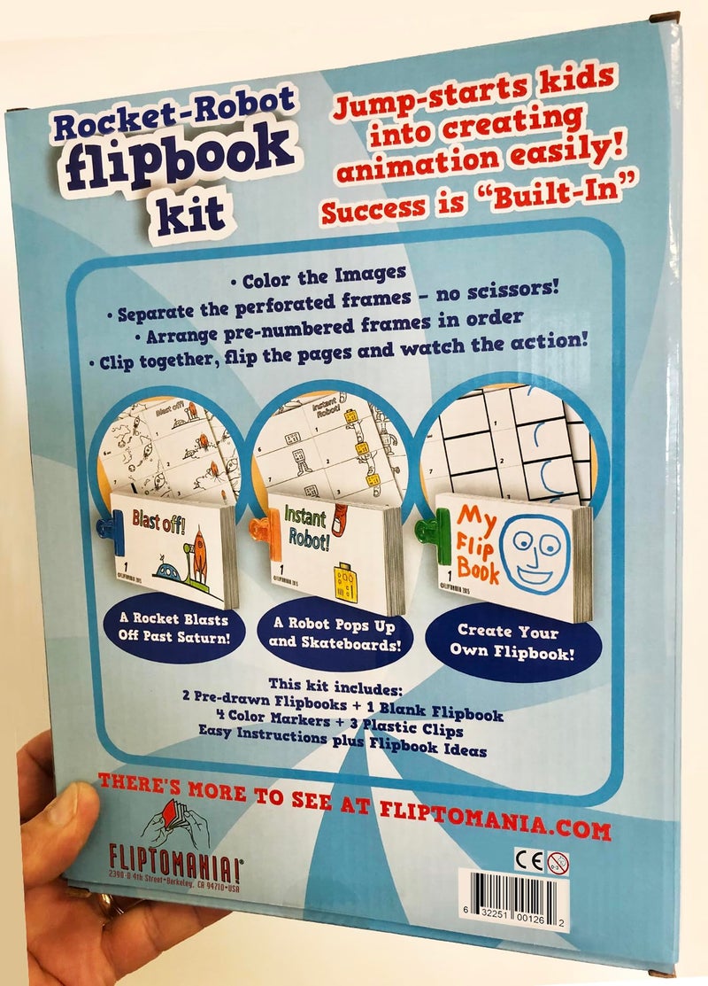 Fliptomania Make-Your-Own Flipbooks Kit: Rocket & Robot - Image 2