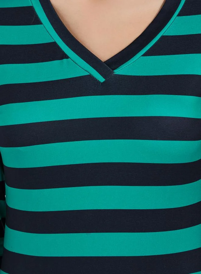 Styli Striped Knit Dress
