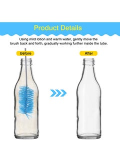 Patelai 6 Pieces Aquarium Filter Brush Set Include Double-Ended Hose Brush and Straw Nylon Brush Stainless Steel Flexible Spring Brush Assorted Sizes Long Tube Cleaning Brush for Fish Tank Home Kitchen  - Image 5