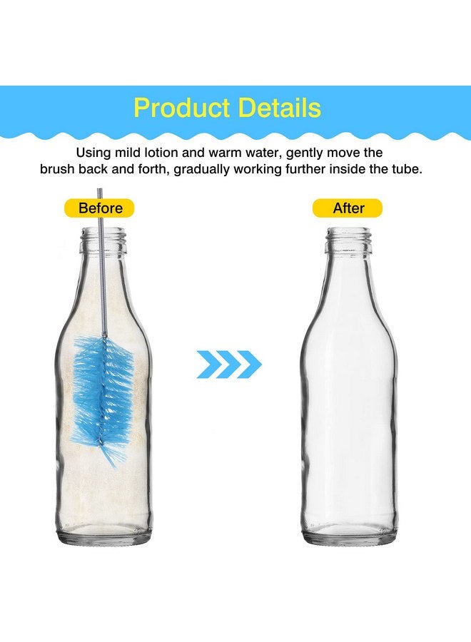 Patelai 6 Pieces Aquarium Filter Brush Set Include Double-Ended Hose Brush and Straw Nylon Brush Stainless Steel Flexible Spring Brush Assorted Sizes Long Tube Cleaning Brush for Fish Tank Home Kitchen - Image 5