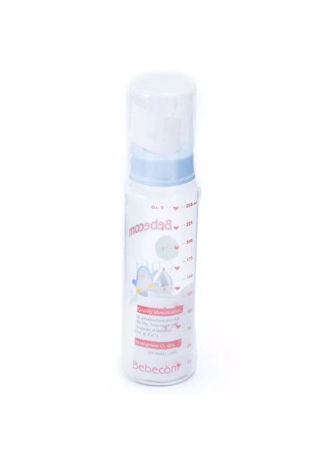 Bebecom Glass Bottle, 250ml, Blue (A373) - Image 2