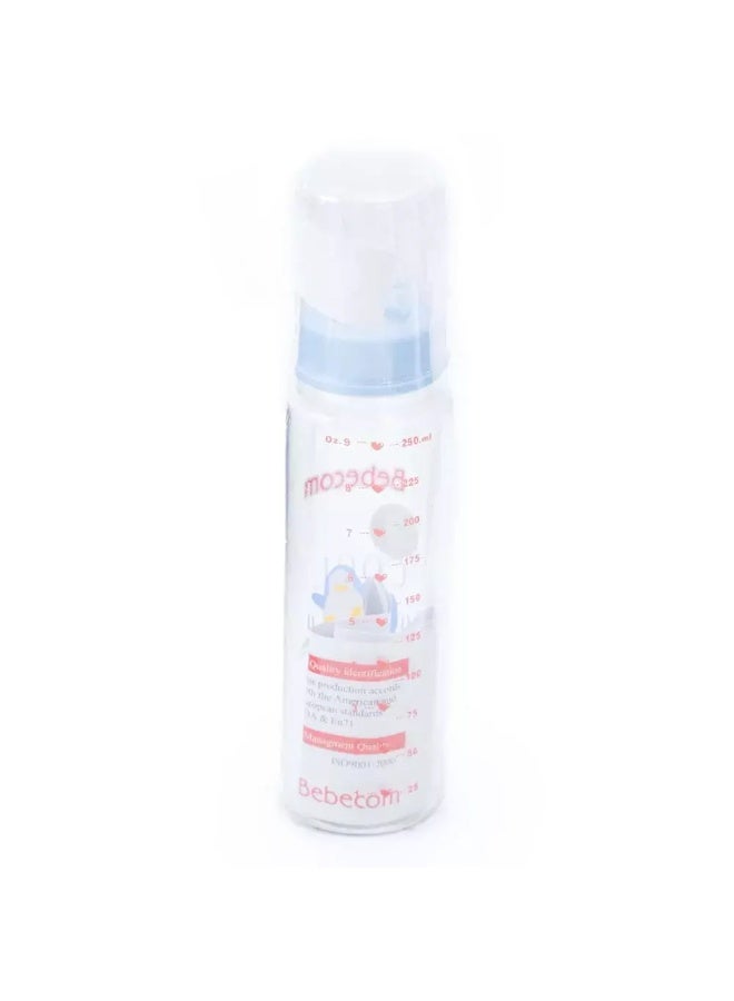 Bebecom Glass Bottle, 250ml, Blue (A373) - Image 4