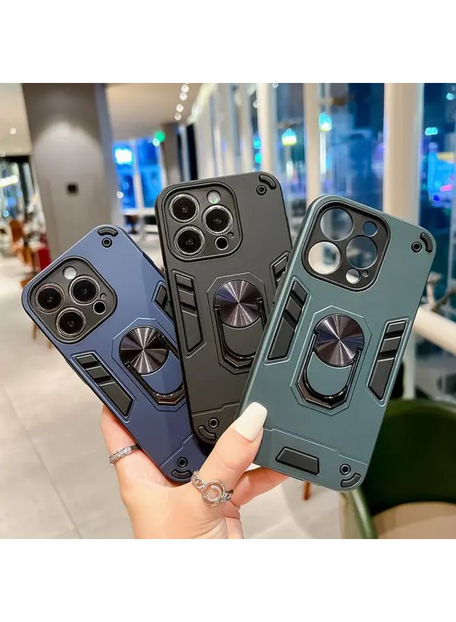 Mixed Color 2 Retro Shockproof Invisible Bracket Ring Stand Case For iPhone 11 - Image 1