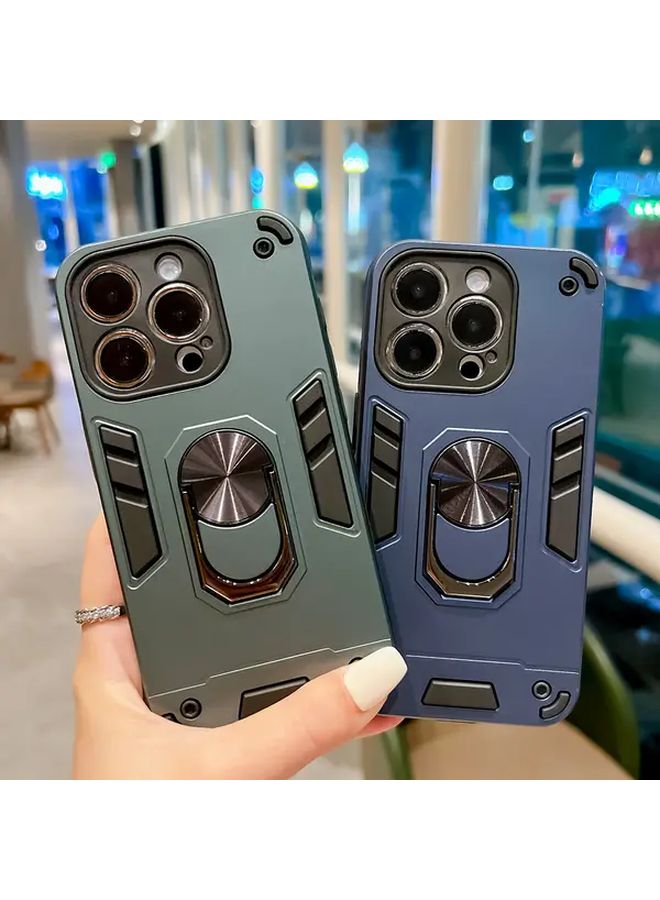 Mixed Color 2 Retro Shockproof Invisible Bracket Ring Stand Case For iPhone 11 - Image 4