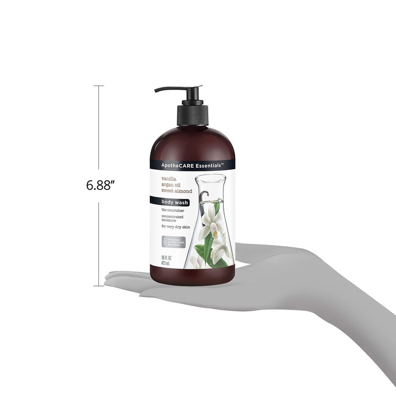 ApotheCARE Essentials The Nourisher Body Wash, Vanilla, Argan Oil, Sweet Almond, 16 oz - Image 5