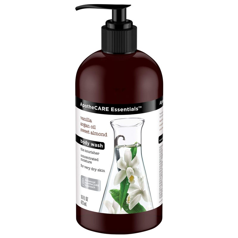 ApotheCARE Essentials The Nourisher Body Wash, Vanilla, Argan Oil, Sweet Almond, 16 oz - Image 4