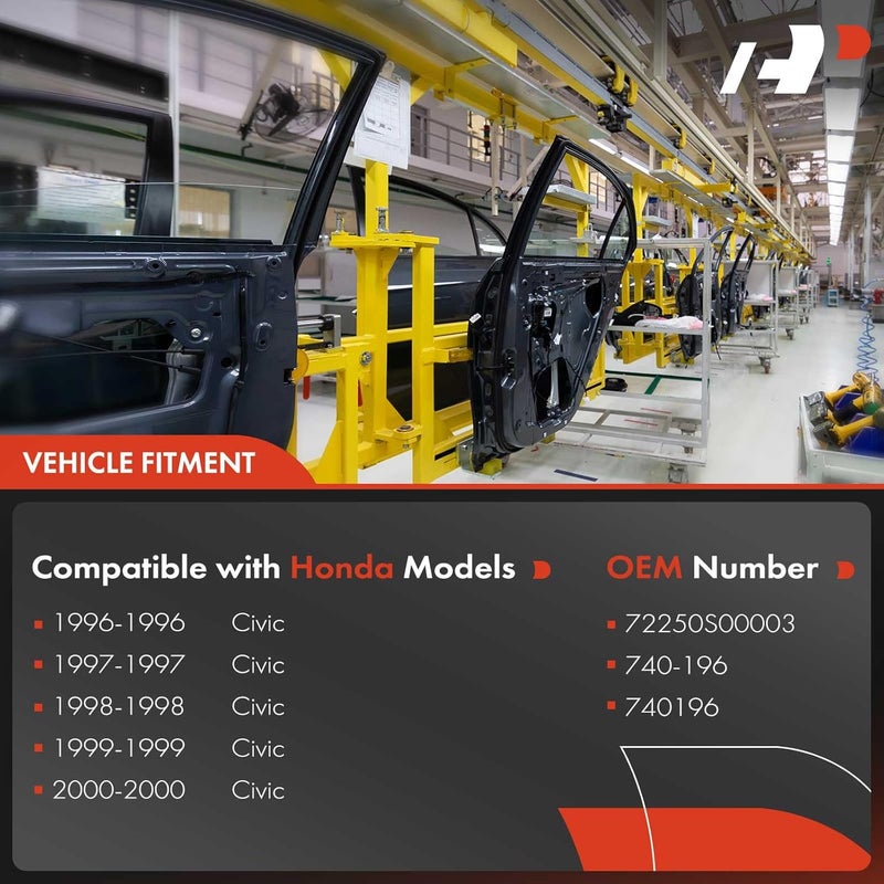 A-Premium Manual Window Regulator for Honda Civic 1996-2000 Front Left Driver Side - Image 3