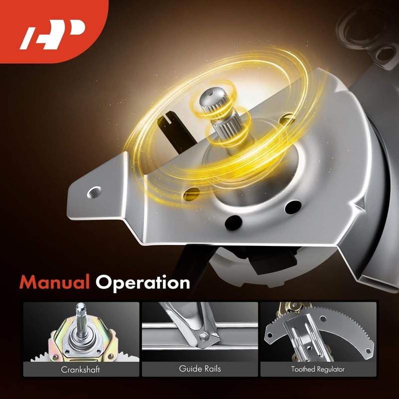 A-Premium Manual Window Regulator for Honda Civic 1996-2000 Front Left Driver Side - Image 4