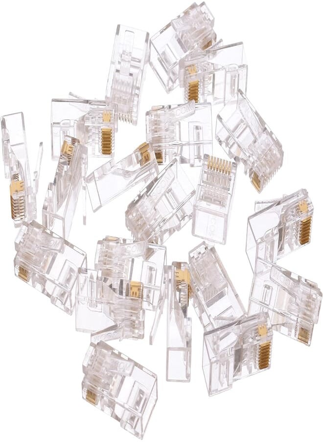 Generic Generic Plastic Modular Plugs Gold Plated Contacts With Storage Box For Multi Devices Set of 100 Pieces - White Gold 