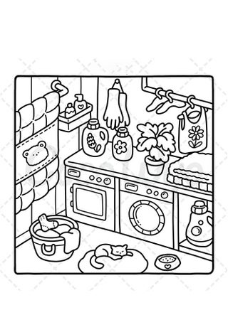 Little Corner: Mindfulness Coloring Book for Adults & Teens – Whimsical Nordic Cozy Spaces with Super Cute Hygge Designs, Stress-Relieving Art Therapy (Cozy Spaces Series) - view 3