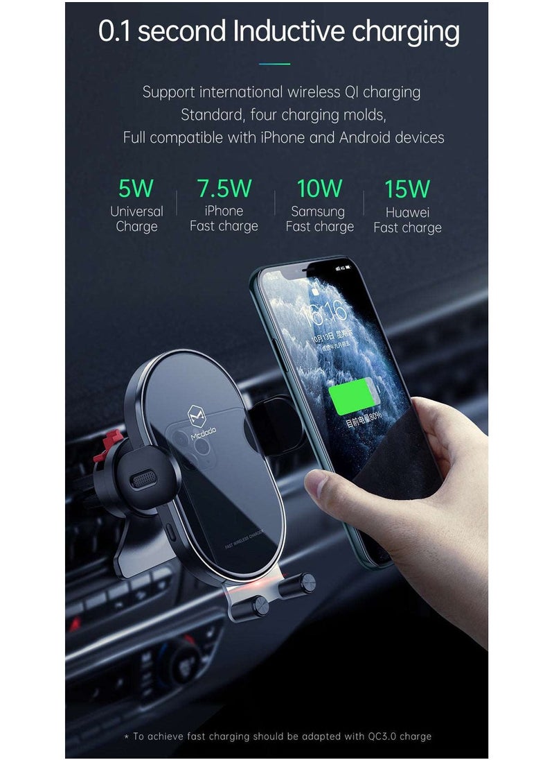 CH-762 | 15W Magnetic Wireless Charger Car Mount