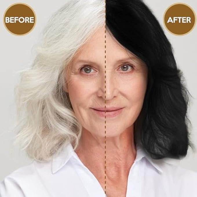 HAIR DYE SHAMPOO FOR GRAY HAIR, 3 IN 1 HERBAL DYE FOR WOMEN MEN, HAIR COLOR SHAMPOO 500ML (BLACK) - Image 3