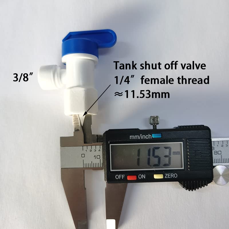 Malida Tank Ball Valve 1/4" FPT by 1/4",3/8" OD Tubing quick connector for RO Water Reverse Osmosis Filter system set of 4 - Image 5