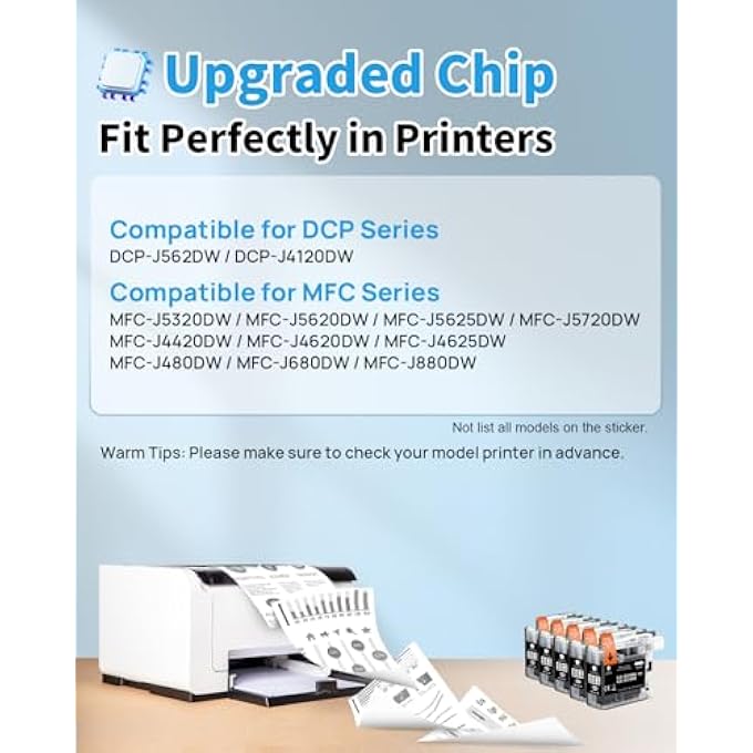 5 X LC223XL BLACK PRINTER CARTRIDGES COMPATIBLE WITH BROTHER LC223 BLACK FOR BROTHER MFC J5320DW CARTRIDGES FOR BROTHER DCP J562DW J4120DW, AND MFC J4420DW J480DW J880DW J4620DW (5 LC-223BK) - Image 3