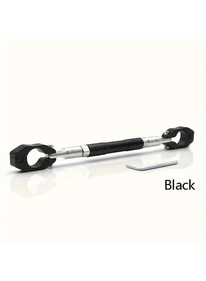 Black Adjustable Motorcycle Cross Bar Universal Handlebar Strengthening Accessory - Image 1
