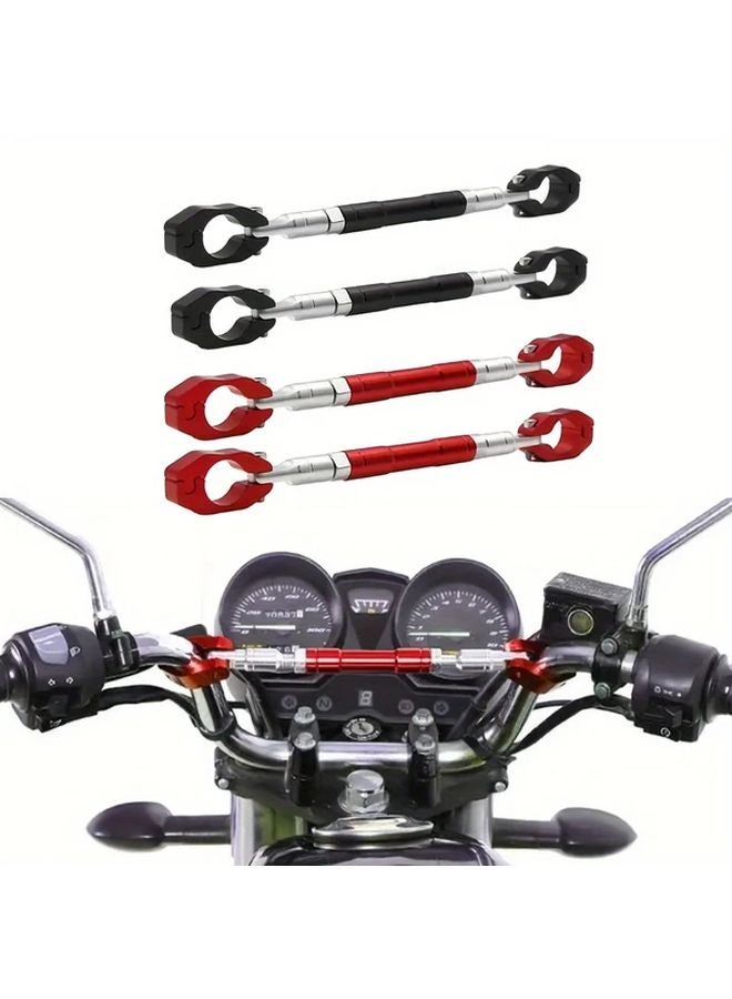 Black Adjustable Motorcycle Cross Bar Universal Handlebar Strengthening Accessory - Image 2