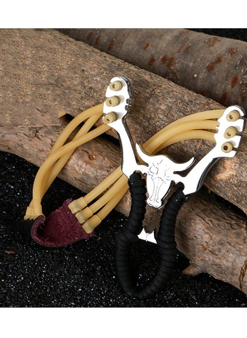 Generic Alloy Steel Slingshot with Titanium Alloy Sight, High-Elastic Bands, and Ergonomic Grip for Hunting, Shooting, and Competitions  - Image 1