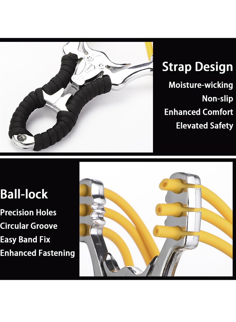 Generic Alloy Steel Slingshot with Titanium Alloy Sight, High-Elastic Bands, and Ergonomic Grip for Hunting, Shooting, and Competitions  - Image 5