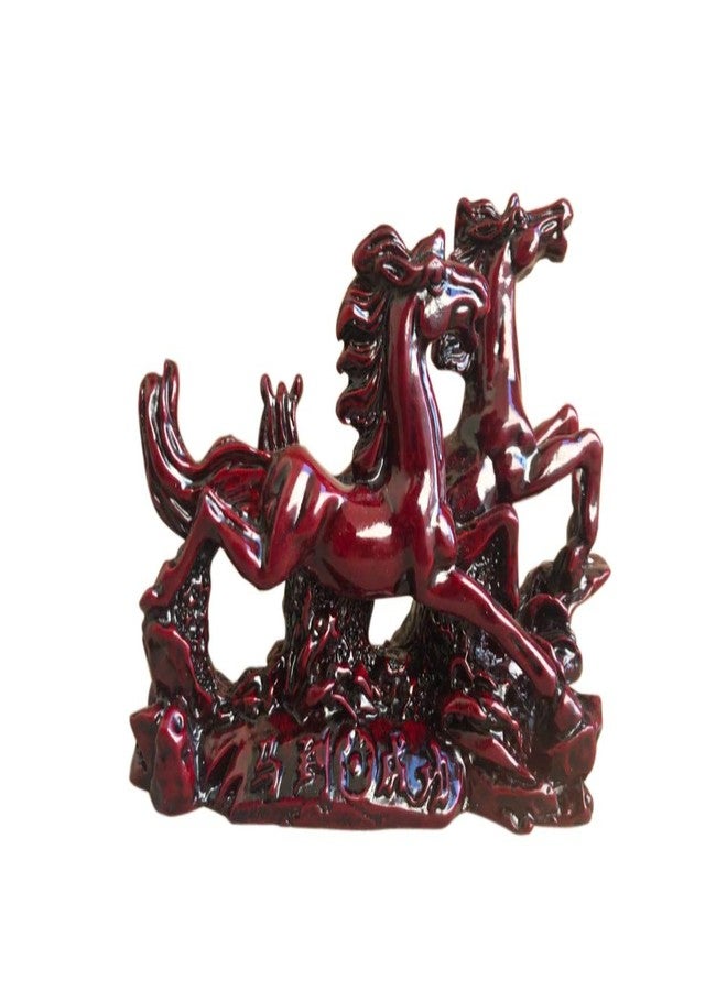 Ryme Vastu/Feng Shui Two Running Horses for Positive Energy,Good Luck and Financial Gain - Image 1