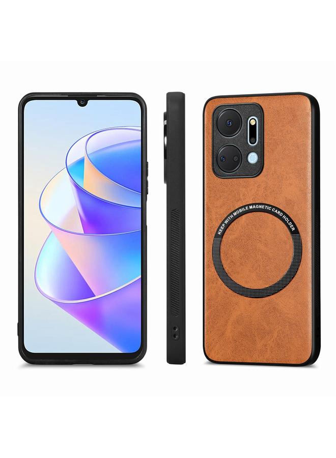 اس-توب جراب هاتف Honor X7A مصنوع من الجلد بلون سادة - Image 2