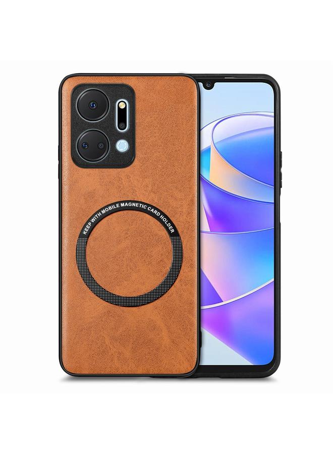 اس-توب جراب هاتف Honor X7A مصنوع من الجلد بلون سادة - Image 1