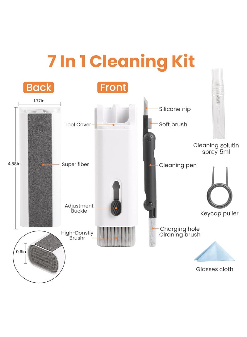7 in 1 Electronic Cleaner kit, Cleaning Kit for monitor Keyboard Airpods MacBook iPad iPhone iPod, Screen Dust Brush Including Soft Sweep, Swipe, Airpod Cleaner Pen, Key Puller and Spray Bottle (Grey)  - Image 3