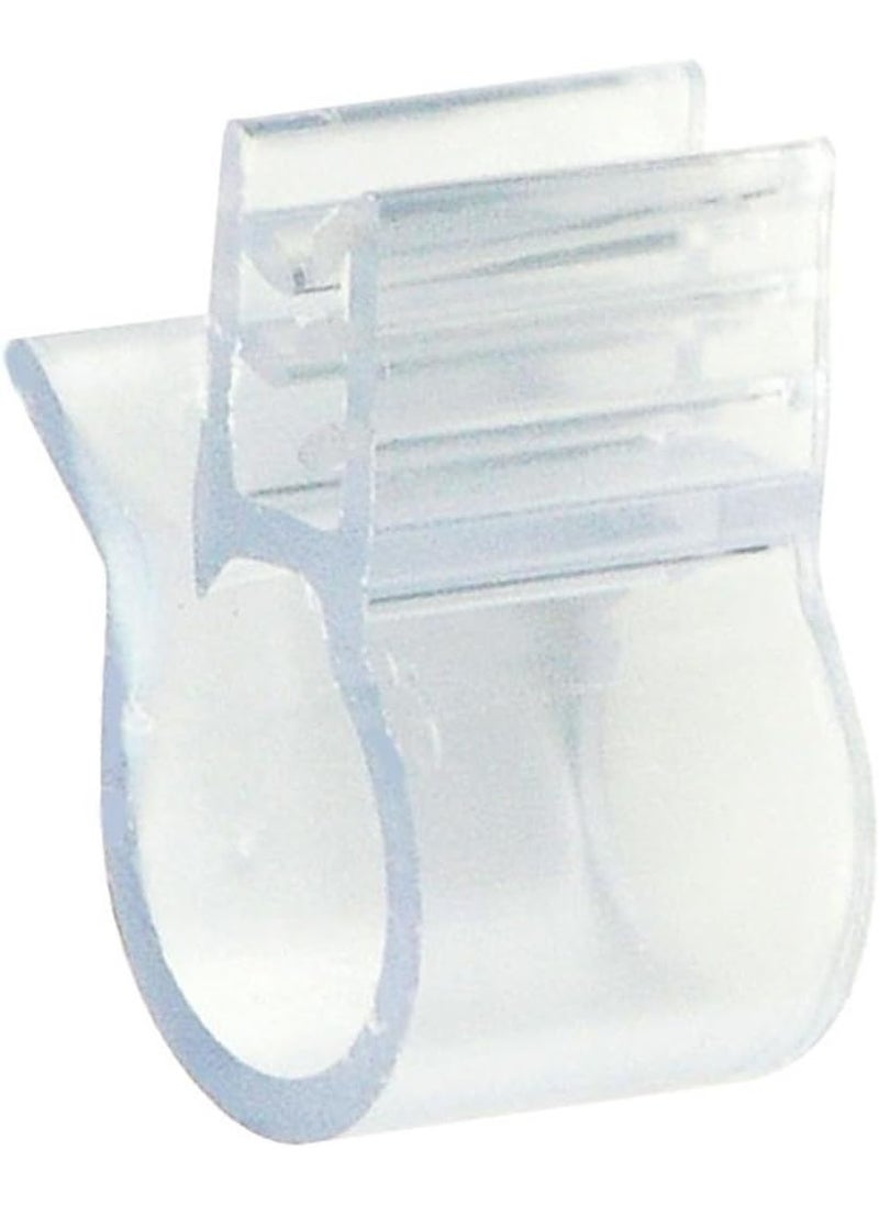 Displays2go Gripper Fin Sign Holders for Wire with ToothLike Design PVC Plastic Clear  Set of 500  - Image 1