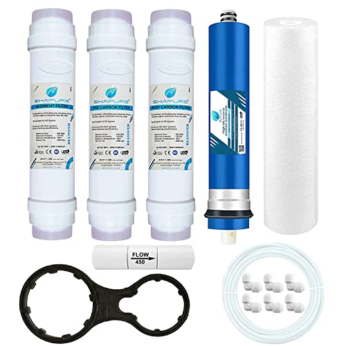 SHAPURE for Water Filter RO Purifier Complete Service KIT+ 80 GPD Membrane Compatible with Kent/Dolphine/REVIVA/AQUAGRAND - 15 Pcs - Image 1