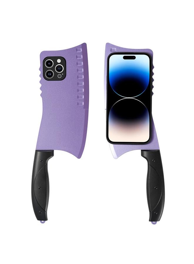 اس-توب جراب لهاتف iPhone 15 Pro Max مصنوع من مادة TPU + PC بتصميم سكين مطبخ مقلد - Image 3