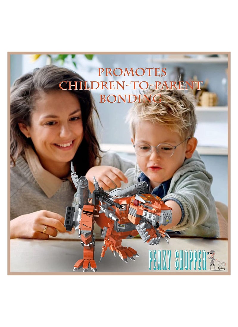 PEAKY KIDS - Dinosaur Model Building Blocks Collectible 3D Building Micro Mini Blocks Bricks Set Construction Learning & Educational DIY Stem Toy Engineering Kit Gift Toys for Boy - Image 1