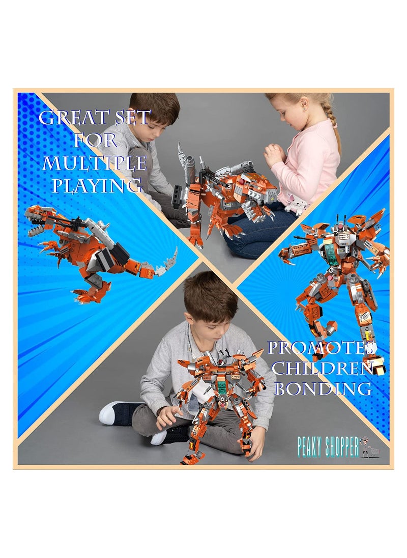 PEAKY KIDS - Dinosaur Model Building Blocks Collectible 3D Building Micro Mini Blocks Bricks Set Construction Learning & Educational DIY Stem Toy Engineering Kit Gift Toys for Boy - Image 1