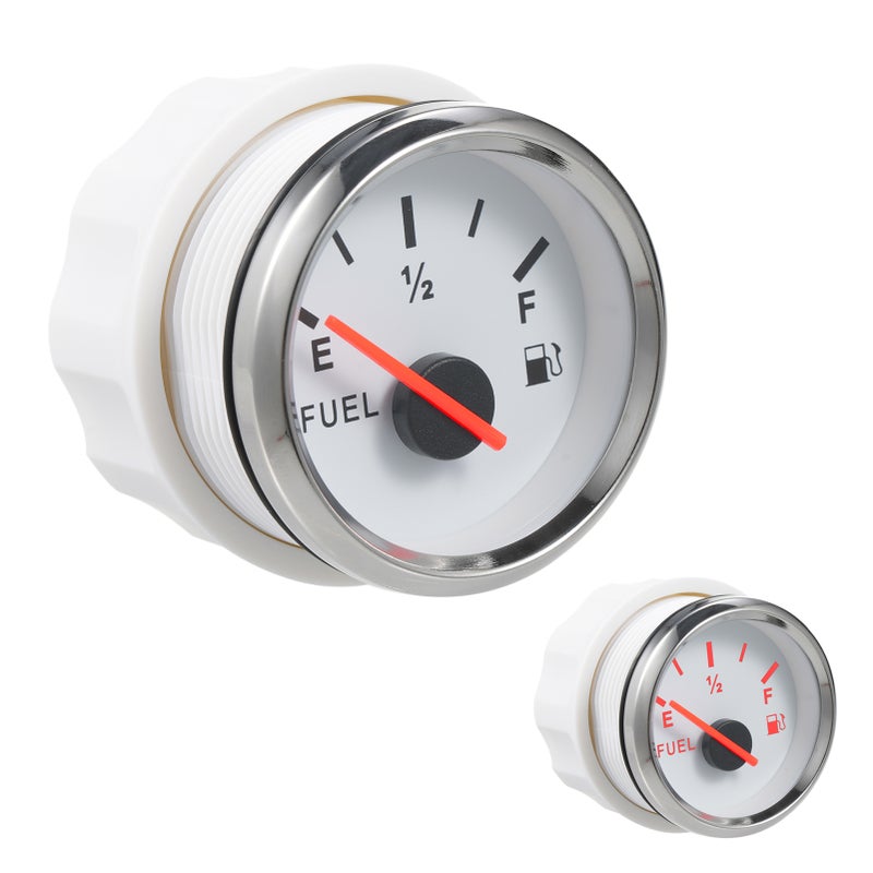 Marine Fuel Level Gauge Waterproof Boat Fuel Gauge 240~33ohm Signal 52mm with LED Backlight for Universal AUTO Car Boat Truck Vehicle RV - Image 1